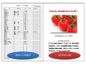 入荷案内添付ありのサンプル